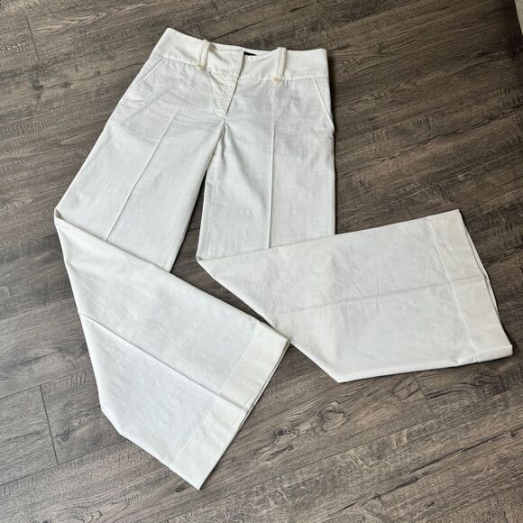 New!! BCBGMaxAzria White Linen Wide Leg Dress Pants Trousers - Sz 6 TALL GIRLS! - Picture 14 of 14